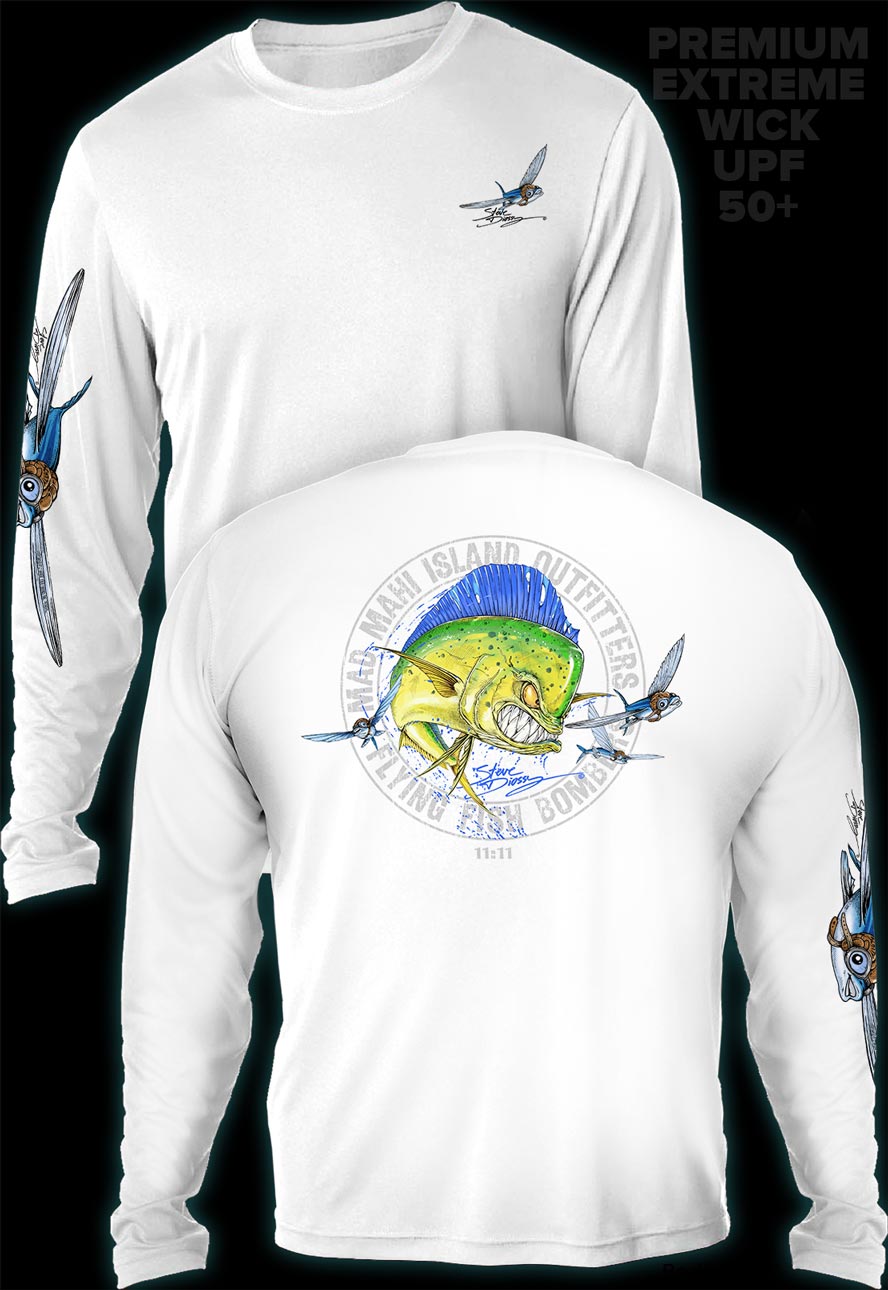 "Mad Mahi Outfitters" Men's Extreme Wick Long Sleeve Performance Shirt ᴜᴘꜰ-ᴛᴇᴇ